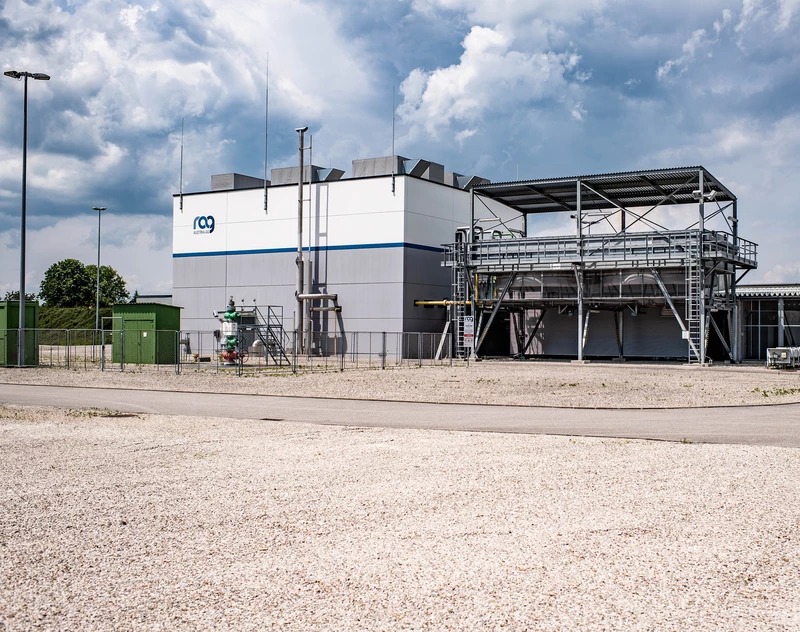 Storage facility Haidach with blue sky