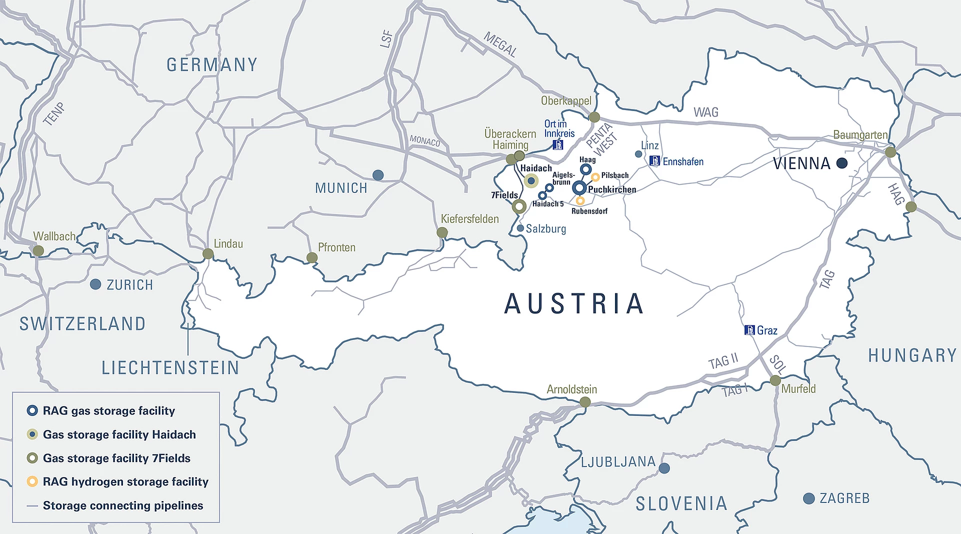 Storage map Austria